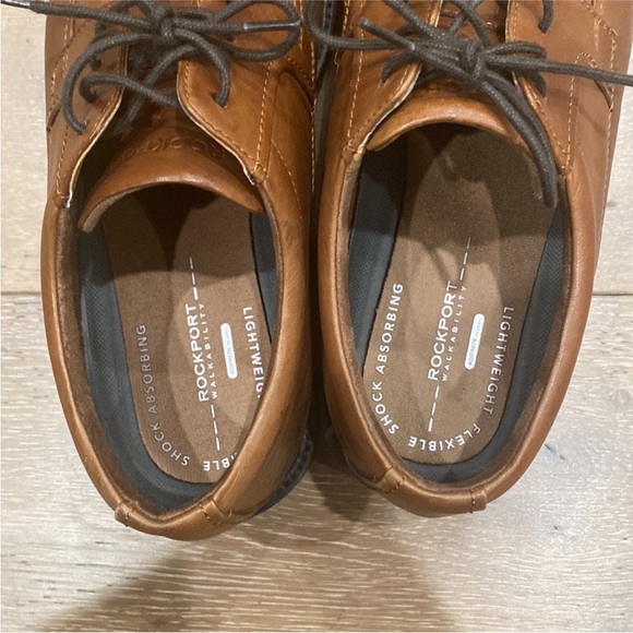 Rockport Men's Tan Leather Oxfords - Picture 4 of 7